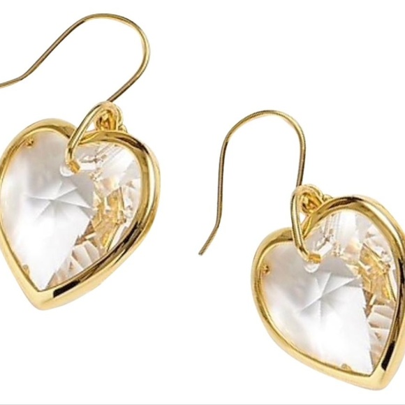 J.Crew Crystal Heart Earrings - Picture 6 of 6
